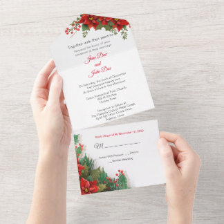 Invitation de Noël tout en un mariage