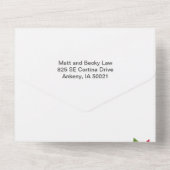 Invitation de Noël tout en un mariage (Verso)