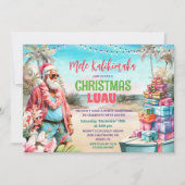 Invitation de Noël tropical Luau (Devant)