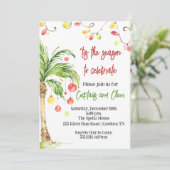 Invitation de Noël tropicale (Debout devant)