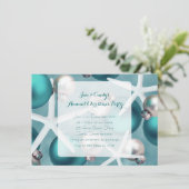 Invitation de Noël Turquoise tropical (Debout devant)