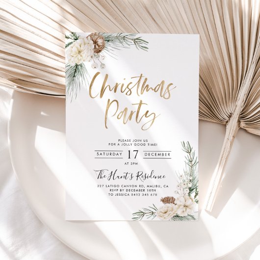 Invitation de Noël Vert moderne Noël