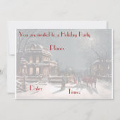 Invitation de Noël victorienne (Dos)