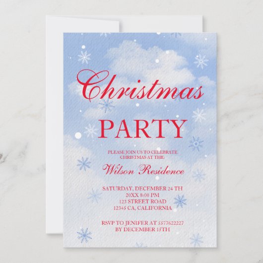 Invitation de Noël Vintage (Devant)