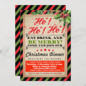 Invitation de Noël Vintage (Devant / Derrière)