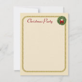 Invitation de Noël Vintage avec Noël (Dos)