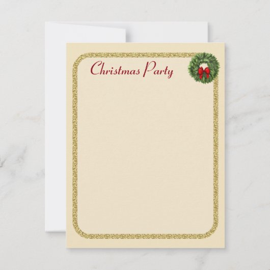 Invitation de Noël Vintage avec Noël (Dos)