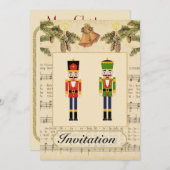 Invitation de Noël Vintage avec Noël (Devant / Derrière)
