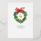 Invitation de Noël vintage Camion Rouge (Verso)