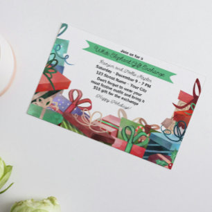 Invitation de Noël White Elephant Party