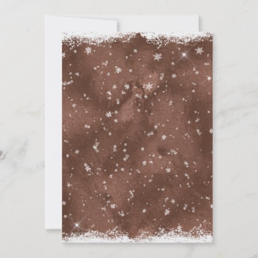 Invitation de Noël Winter Père Noël Reindeer (Dos)