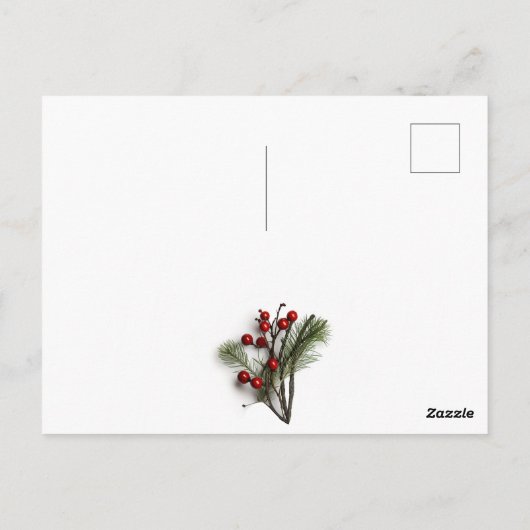 Invitation de Noël Wreath Fête (Dos)