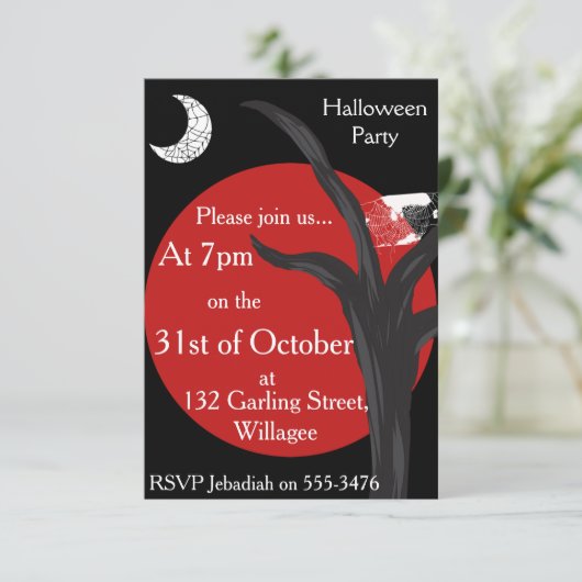 Invitation de Noir Halloween (Debout devant)