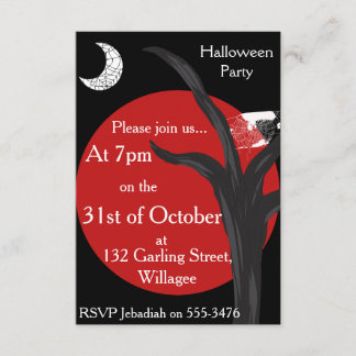 Invitation de Noir Halloween