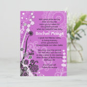 Invitation de nom de bébé FLORAL et robuste (Debout devant)