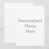 Invitation de nom personnalisée (Devant / Derrière)
