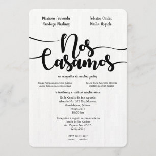 INVITATION DE NOS CASAMOS ESPAGNOL WEDDIN