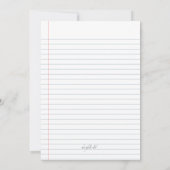 Invitation de note d'été (Dos)