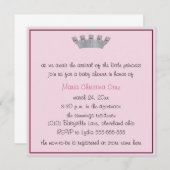 Invitation de notre petite princesse Baby shower ( (Devant / Derrière)