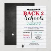 Invitation De nouveau à l'invitation d'encre d'amusement de (Devant / Derrière)