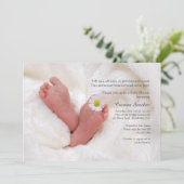 Invitation de nouveau-né Baby shower de pieds (Debout devant)