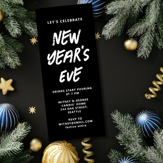 Invitation de Nouvel An brut