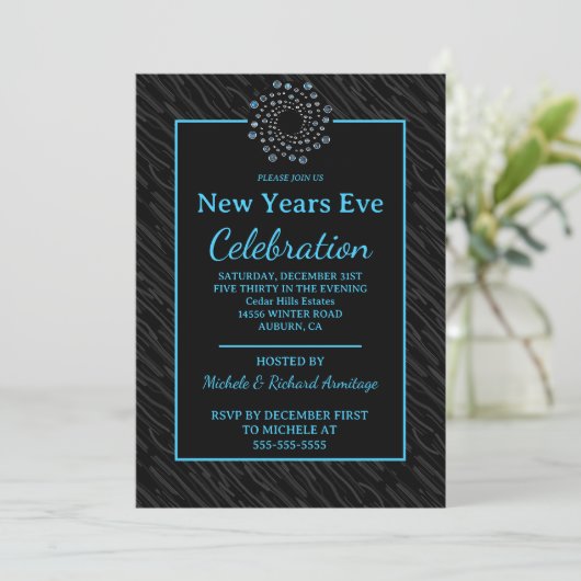 Invitation de Nouvel An Chic (Debout devant)