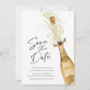 Invitation de Nouvel An Enregistrez la Date