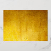 Invitation de Nouvel An Glam Champagne Doré Étince (Verso)