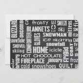 Invitation de nuage de mot de fête d'hiver (Devant)