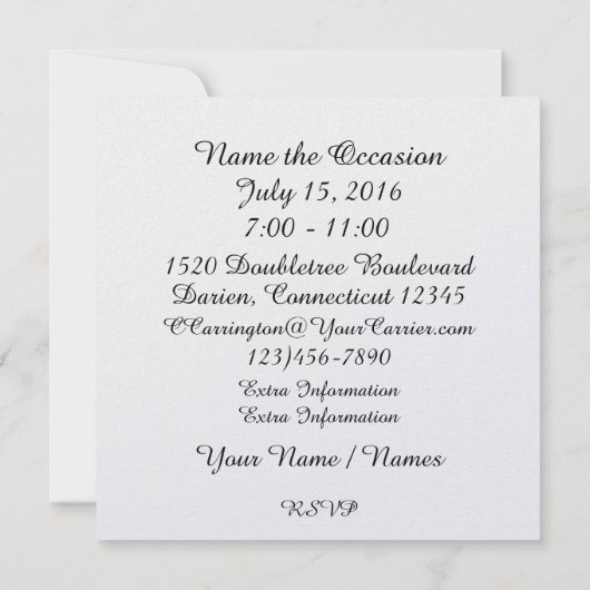 Invitation de nuit Casino (Dos)