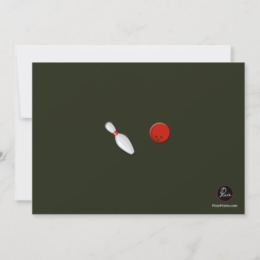 Invitation de nuit de bowling (Dos)