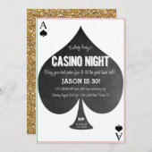 Invitation de nuit de casino (Devant / Derrière)