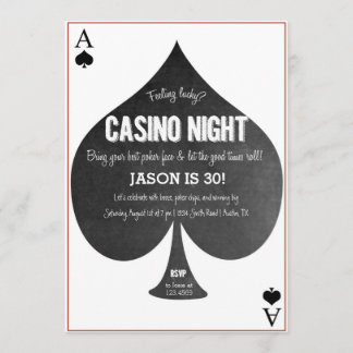 Invitation de nuit de casino