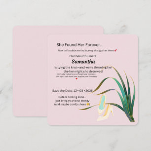 Invitation de Nuit de Coq Rose et Ludique – Élégan