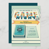 Invitation de nuit de jeu de société (Devant / Derrière)