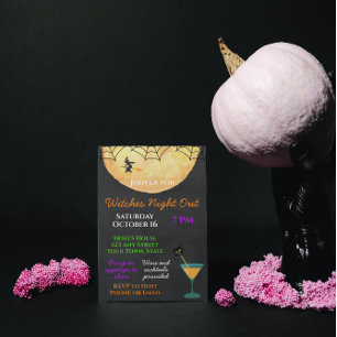 Invitation De Nuit Des Filles D'Halloween