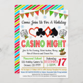Invitation de nuit du casino de vacances (Devant / Derrière)