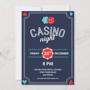 Invitation de nuit du casino Retro