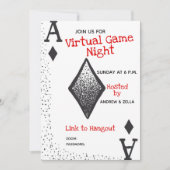 Invitation de nuit du jeu virtuel (Devant)