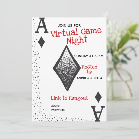 Invitation de nuit du jeu virtuel (Debout devant)