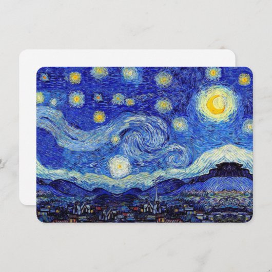 Invitation de nuit étoilée (Devant / Derrière)