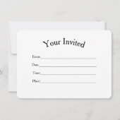 Invitation de nuit étoilée (Dos)