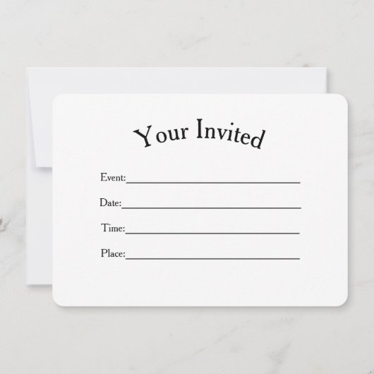 Invitation de nuit étoilée (Dos)