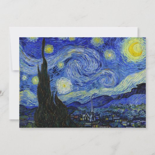 Invitation de nuit étoilée de Van Gogh (Dos)