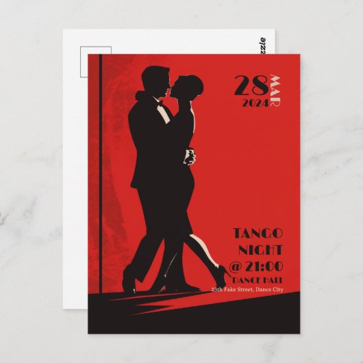 Invitation de nuit Tango (Devant / Derrière)