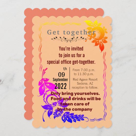 Invitation de Office Get Together (Devant / Derrière)