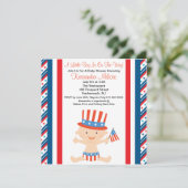 Invitation de ondulation de baby shower de drapeau (Debout devant)