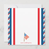 Invitation de ondulation de baby shower de drapeau (Dos)