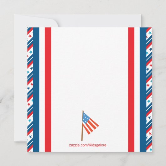 Invitation de ondulation de baby shower de drapeau (Dos)